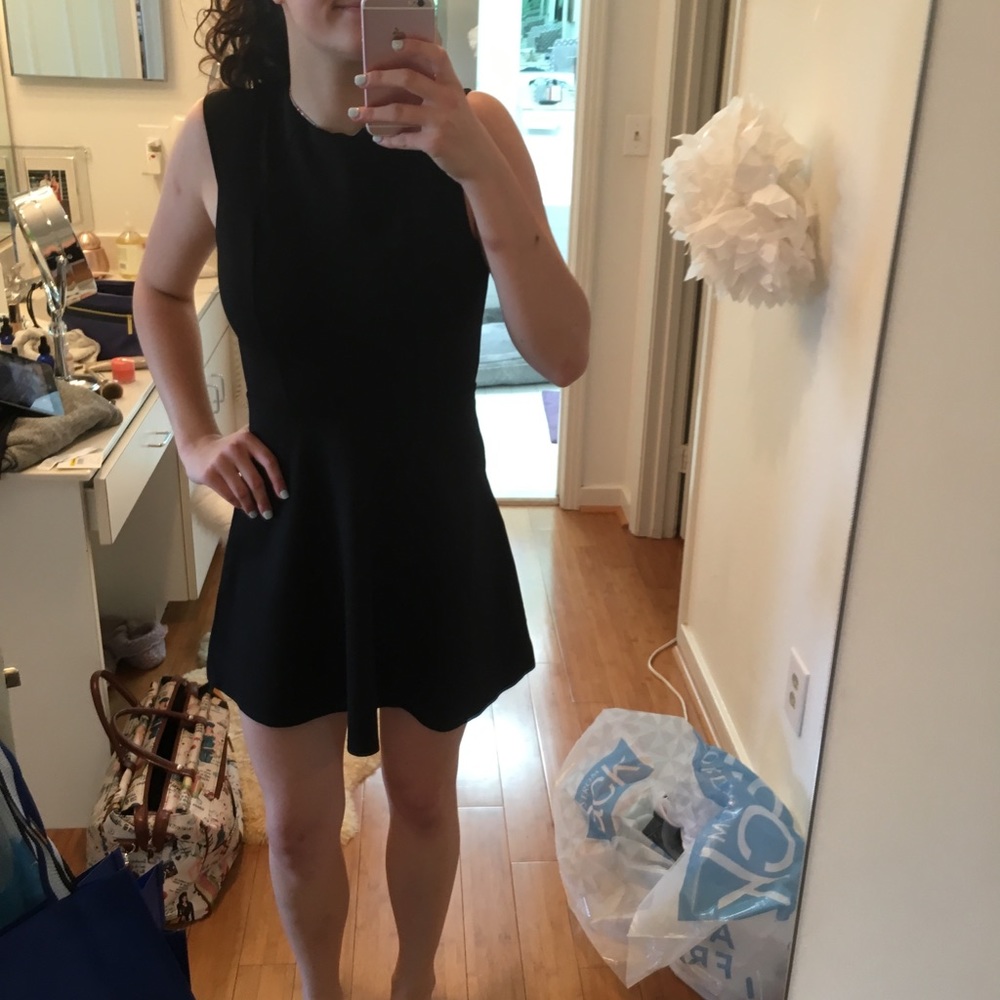 Black fit and flare dress